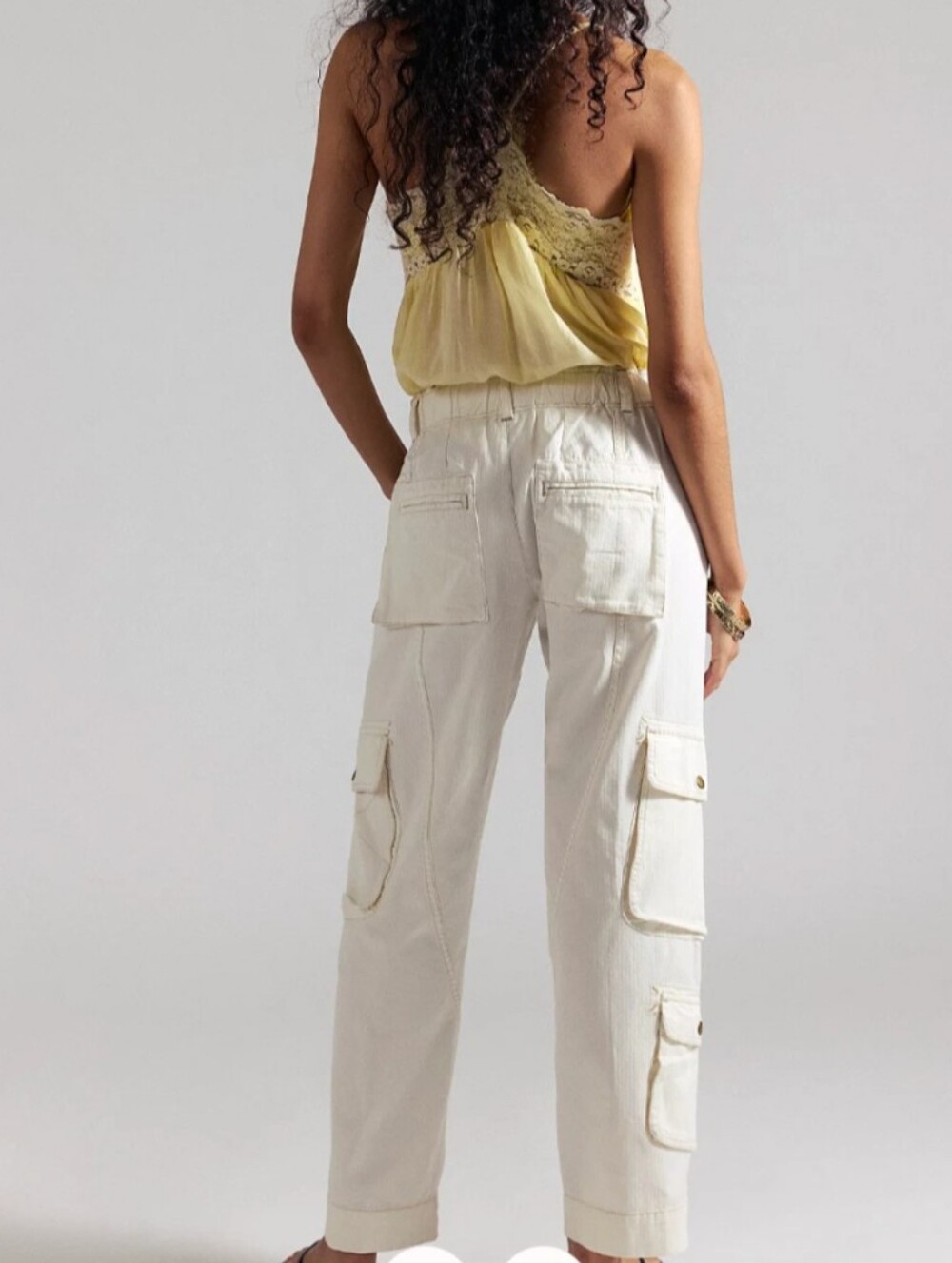 We The Free Tahiti Pull-On Cargo Pants in Tofu White Size Medium Y2K - Picture 2 of 16